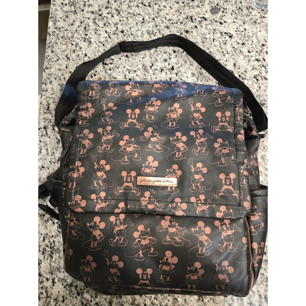 Petunia Pickle Bottom Disney Mickey Bag READ Peeling Black Rose GoldPetunia...